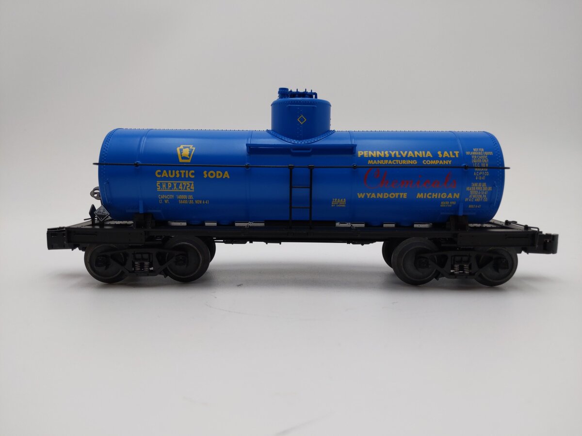 Lionel 6-19645 O Gauge Pennsylvania Salt 8,000 Gallon Tank Car #4724 EX/Box