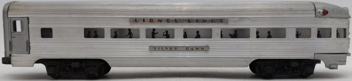Lionel 2531 Vintage O Lionel Lines Silver Dawn Aluminum Observation Car VG