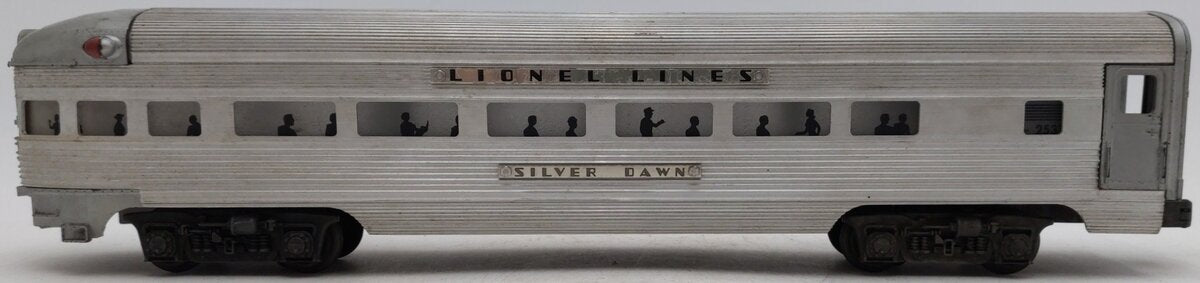 Lionel 2531 Vintage O Lionel Lines Silver Dawn Aluminum Observation Car VG