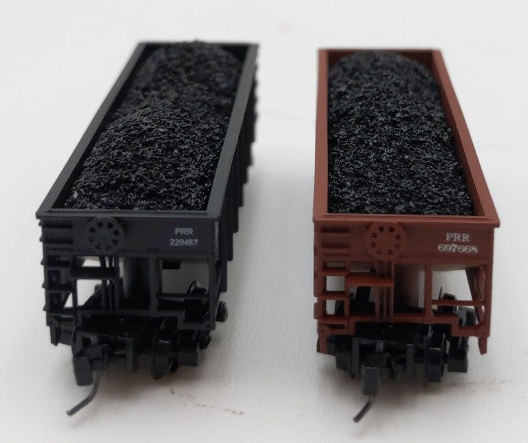 Full Throttle Z Scale Pennsylvania Railroad Hopper w/Coal Load#220487/697668 [2] LN