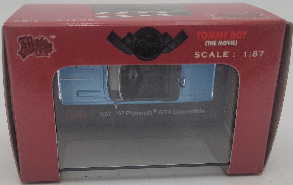 Malibu International 09205 1:87 Blue Tommy Boy 1967 Plymouth GTX Convertible EX/Box