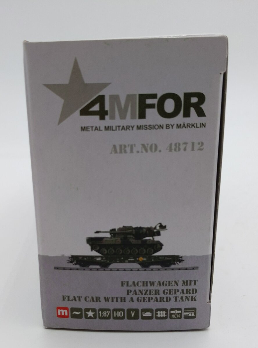 Marklin 48712 HO Scale Flatcar and Gepard Truck LN/Box