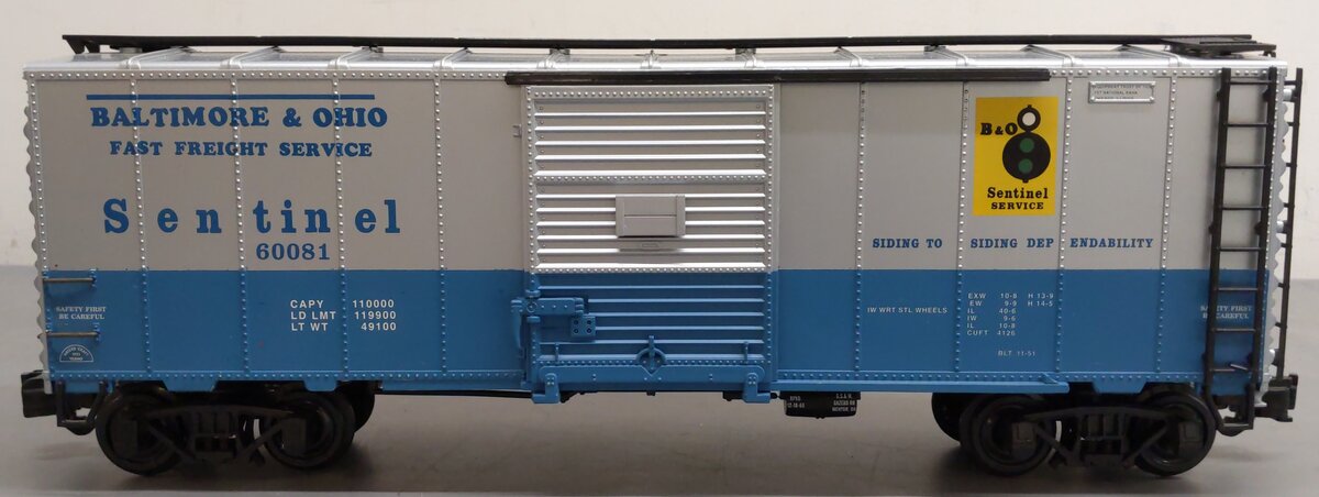 Aristo-Craft 46008 Baltimore & Ohio Sentinel Boxcar #60081 EX