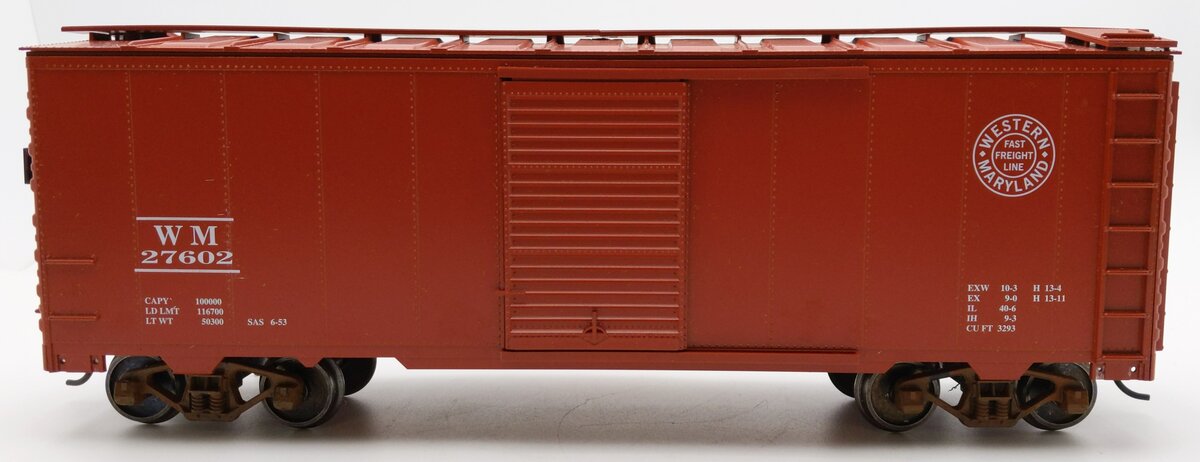 Roundhouse G4511 G Scale Western Maryland 40' AAR Single Door Boxcar #27602 EX
