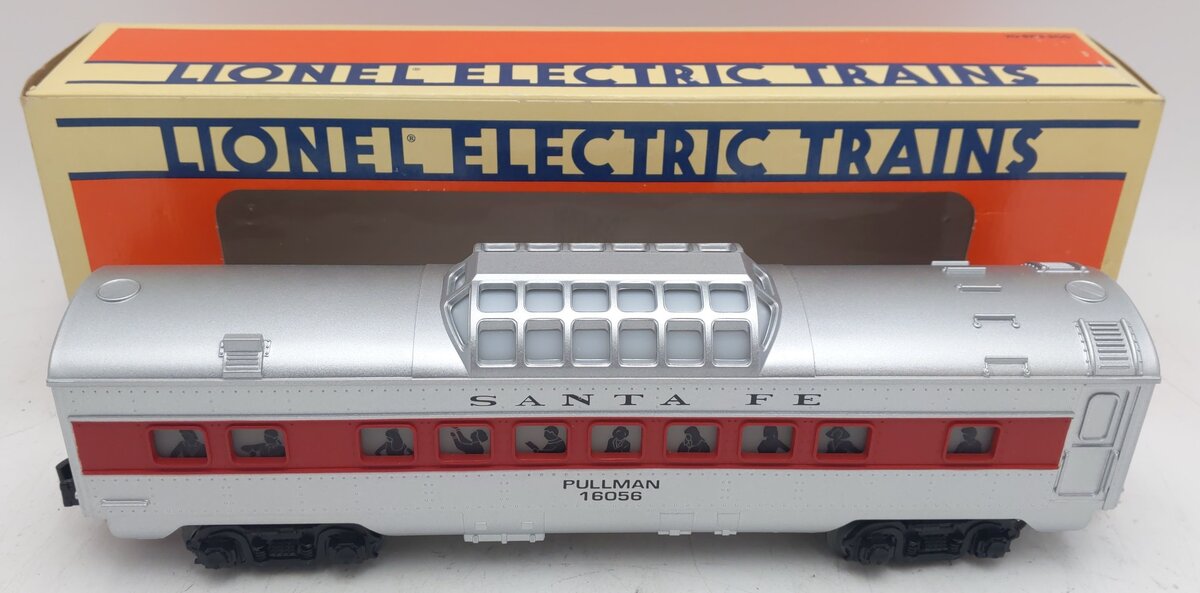 Lionel 6-16056 O Gauge Santa Fe Vista Dome Illuminated Passenger Car EX/Box