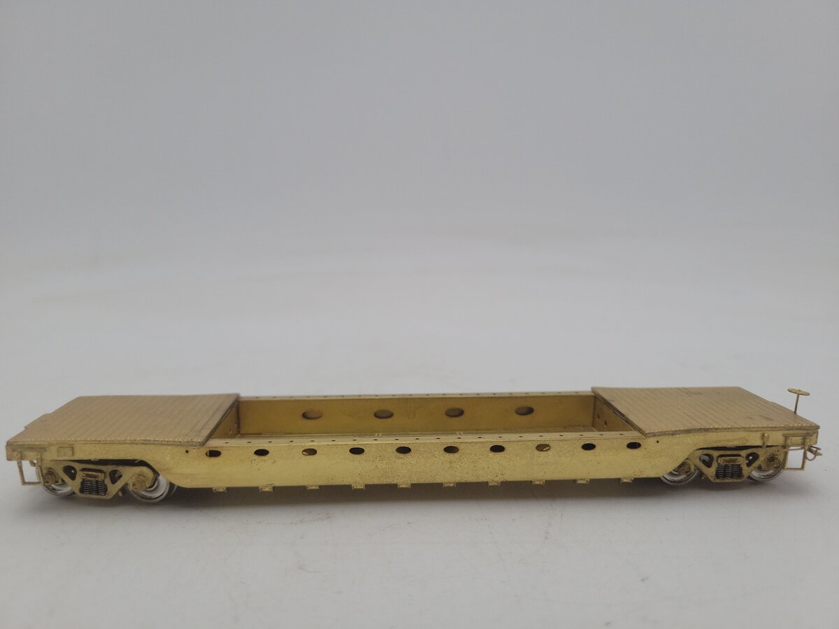 Overland 3036 HO Brass PRR 46' Deep Well Flatcar #435455 EX/Box