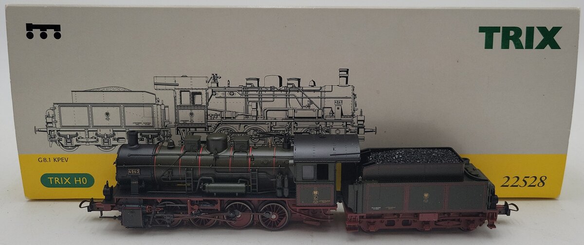 Trix 22528 HO BR55 G8.1 KPEV 0-8-0 Steam Locomotive EX/Box