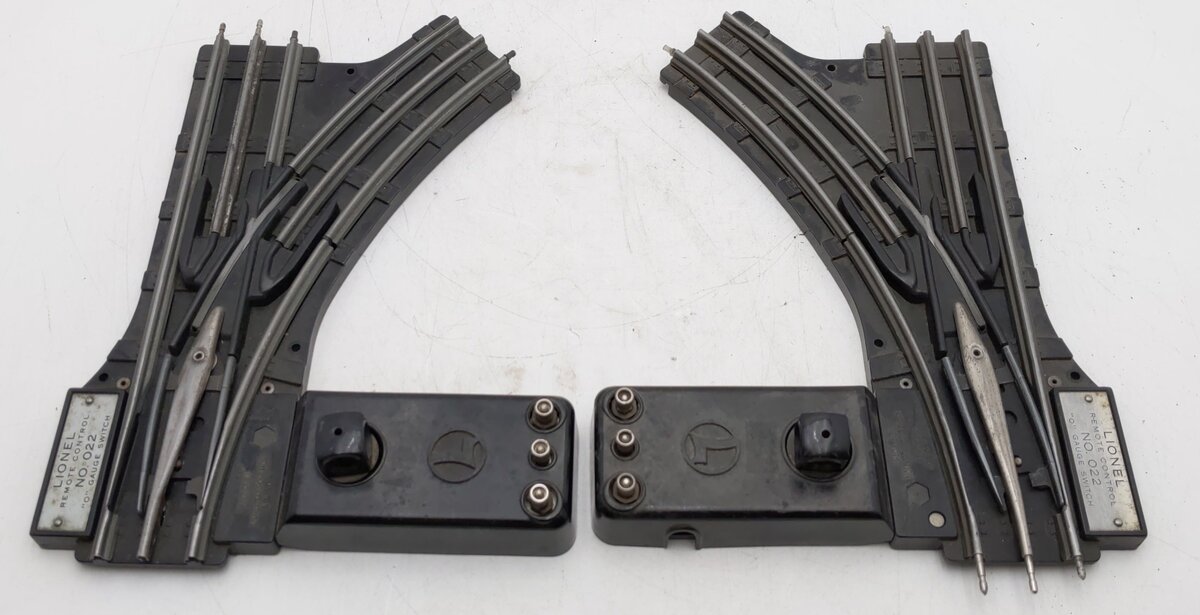 Lionel O22 Vintage O Left-Hand & Right-Hand Remote Control Switches (Pair of 2) VG