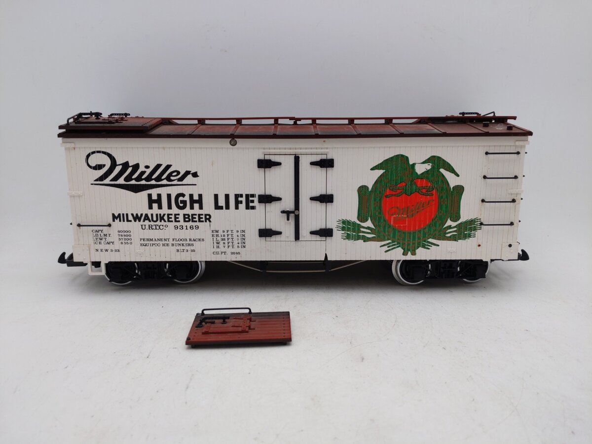 LGB 4072 G Scale Miller High Life Reefer Car #93169 EX
