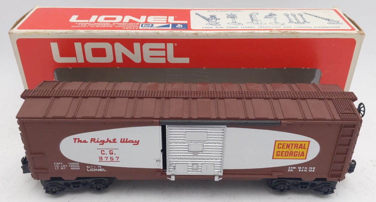 Lionel 6-9757 O Gauge Central of Georgia Boxcar VG/Box
