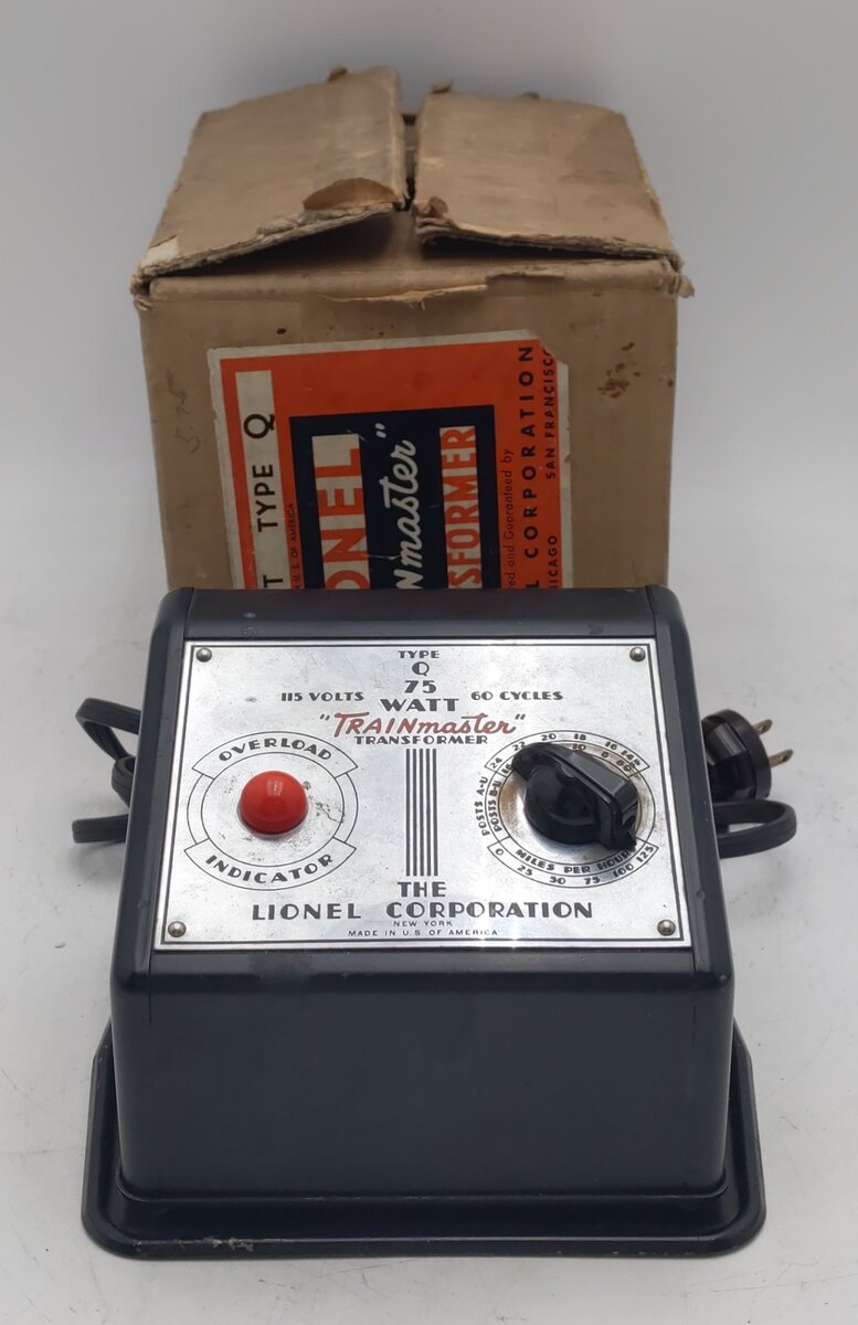 Lionel Q 75 Watt Vintage O Transformer EX/Box