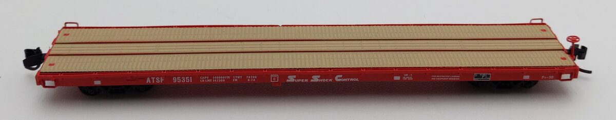 InterMountain 66403-09 N Scale ATSF Super Shock Flatcar #95351 LN/Box