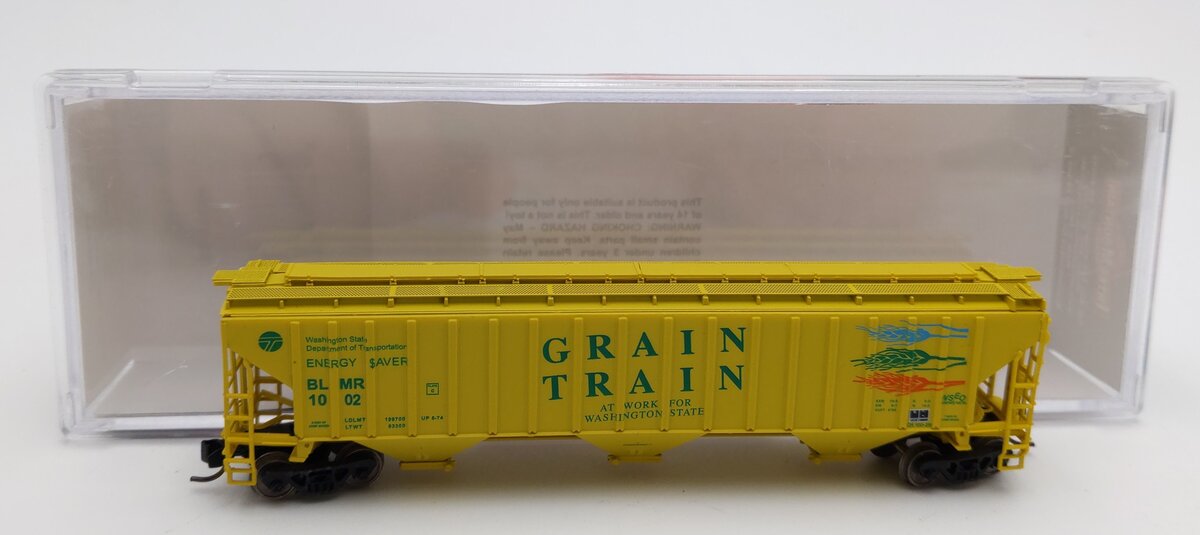 InterMountain 65330-02 N Scale Grain Train Rib Sided 3-Bay Hopper #1002 LN/Box