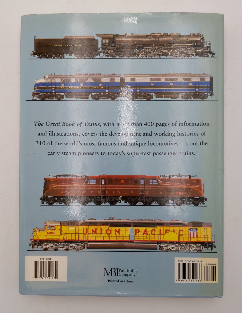 The Great Book of Trains Hardcover Book By Brian Hollingsworth, Arthur F. Cook EX
