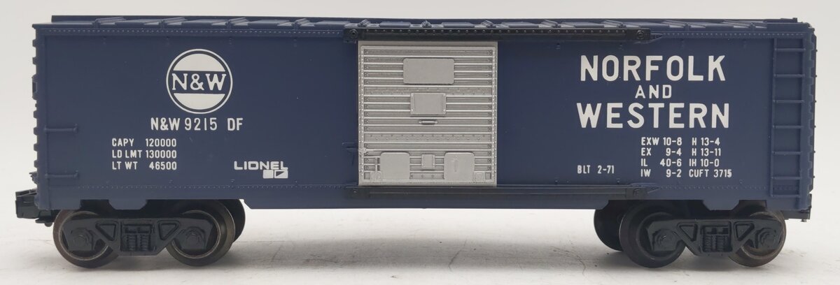 Lionel 9215 Norfolk And Western Boxcar #9215 EX/Box