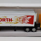 New-Ray 15333 1:43 Yellow & Silver Kenworth W900 Semi Truck and Trailer EX/Box
