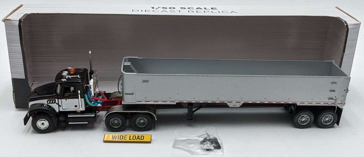 First Gear 50-3456 1:50 Diecast Mack Granite MP & East Genesis End Dump Trailer NIB