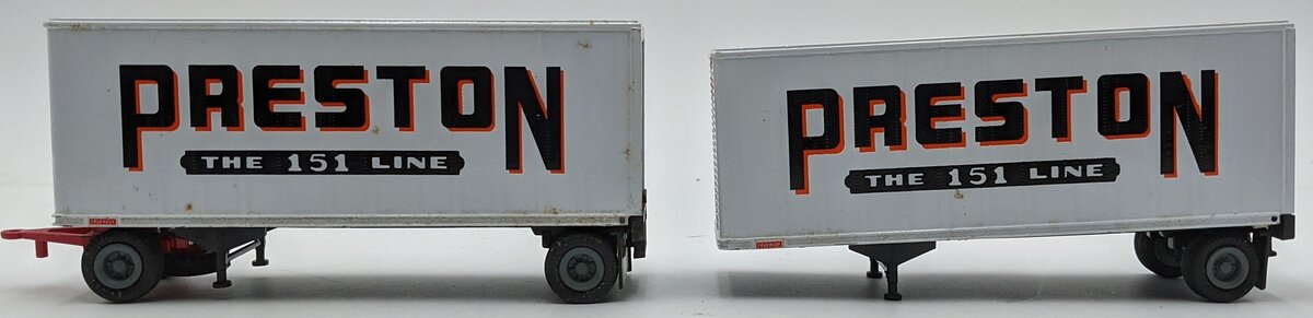 Tonkin T103 1:50 Diecast Set Of Double Trailers Preston Logo EX
