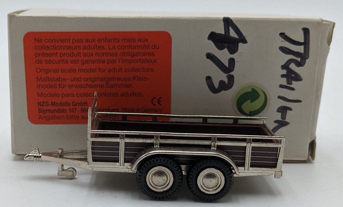NZG 473 1:50 Diecast Small Stake Trailer NIB