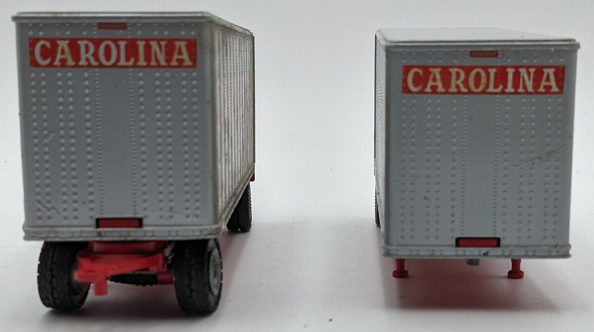 Tonkin T104 1:50 Diecast Set of Double Trailers Carolina Logo EX