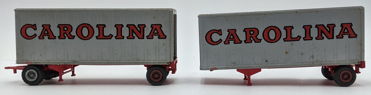 Tonkin T104 1:50 Diecast Set of Double Trailers Carolina Logo EX