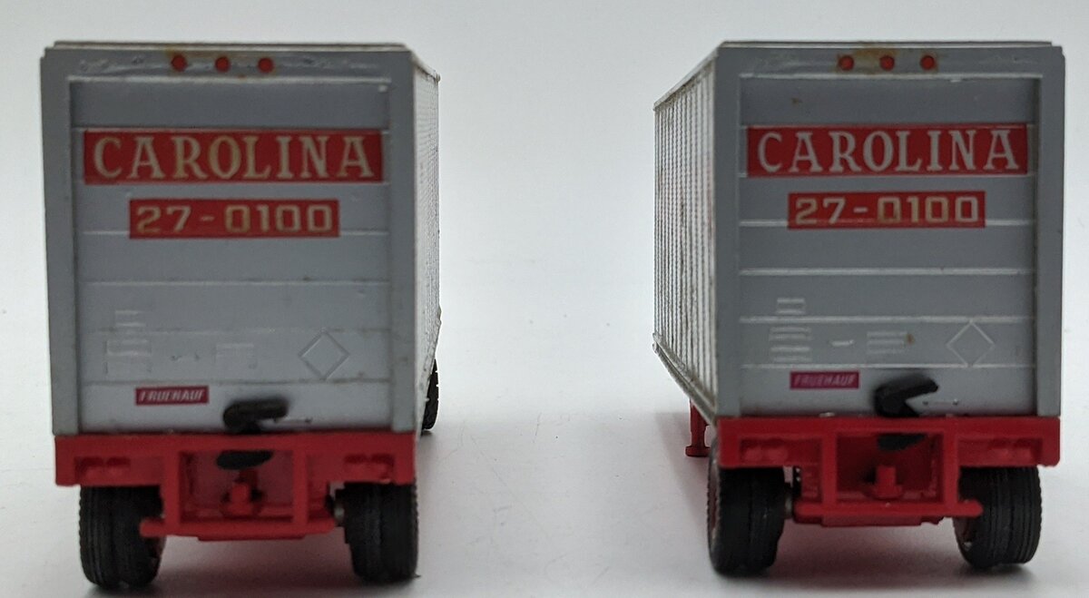 Tonkin T104 1:50 Diecast Set of Double Trailers Carolina Logo EX