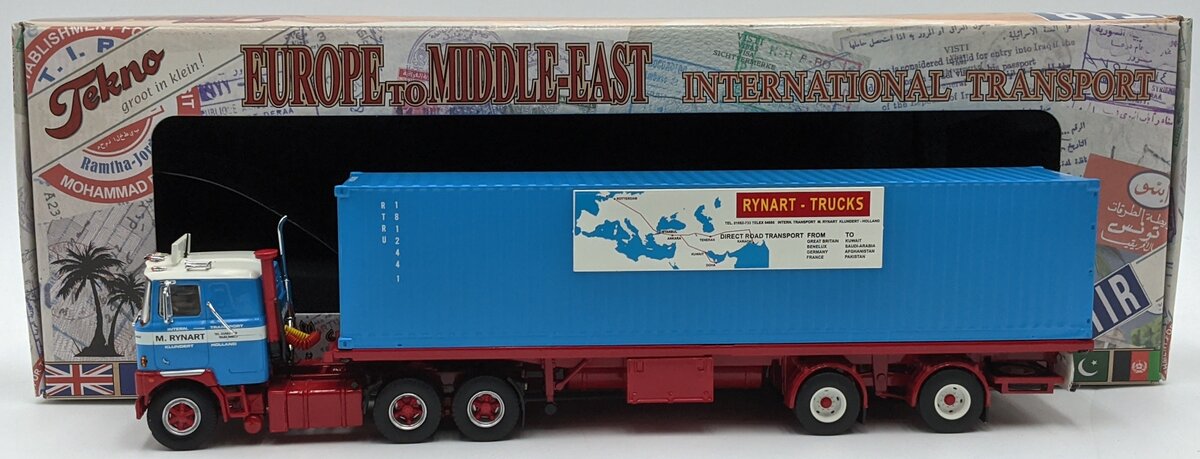 Tekno 71269 1:50 Diecast Mack F700 Tractor w/Van Trailer VG/Box
