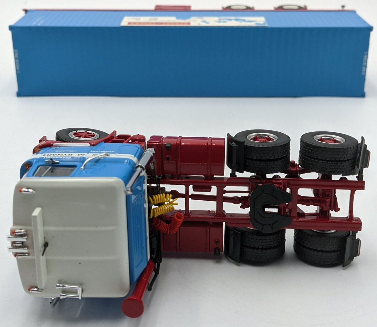 Tekno 71269 1:50 Diecast Mack F700 Tractor w/Van Trailer VG/Box