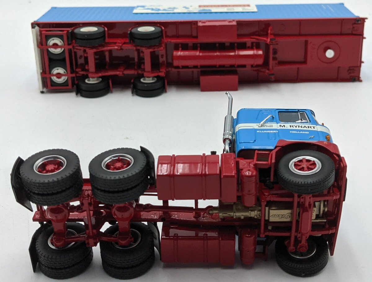 Tekno 71269 1:50 Diecast Mack F700 Tractor w/Van Trailer VG/Box