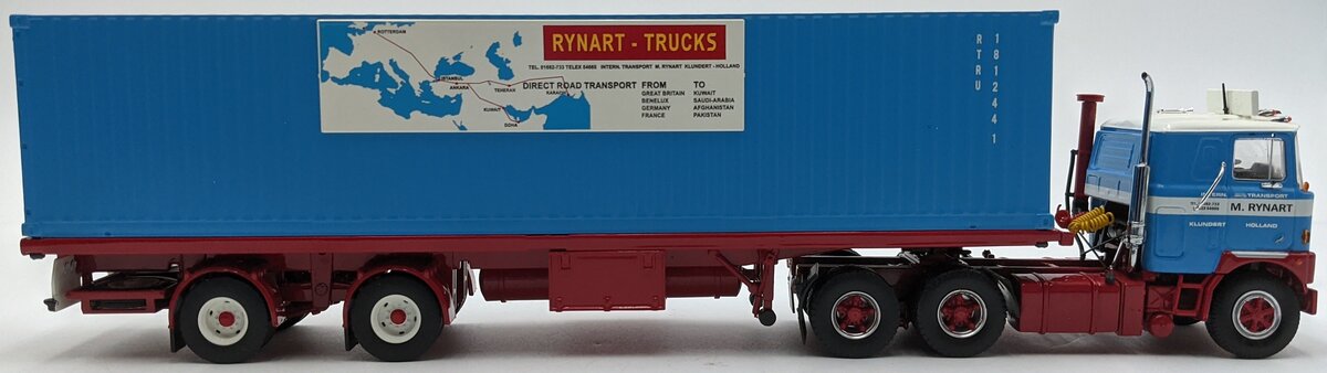 Tekno 71269 1:50 Diecast Mack F700 Tractor w/Van Trailer VG/Box