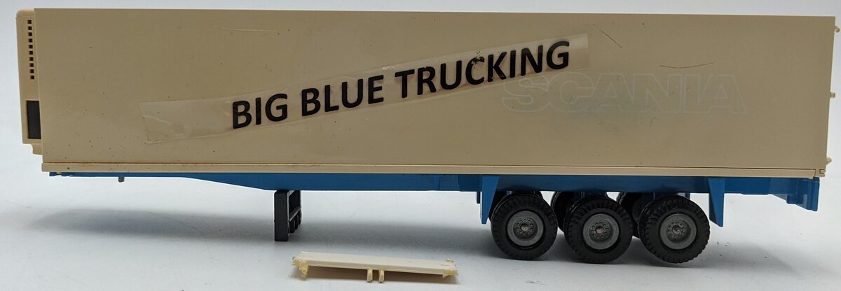 Tekno NO4 1:50 Diecast 2 Axle Van Trailer Big Blue Trucking VG