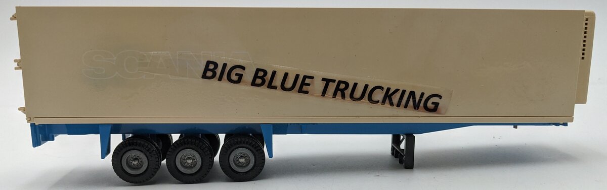 Tekno NO4 1:50 Diecast 2 Axle Van Trailer Big Blue Trucking VG