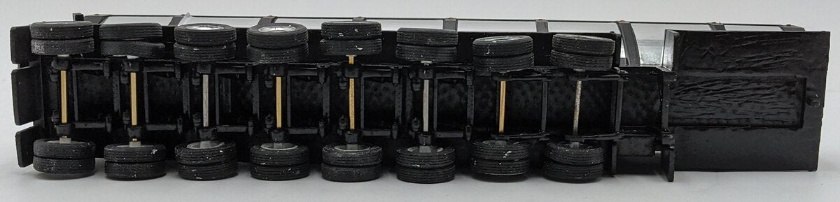 Custom Built 1:50 Diecast Custom Trout River 8 Axle Live Bottom Trailer Black/Box