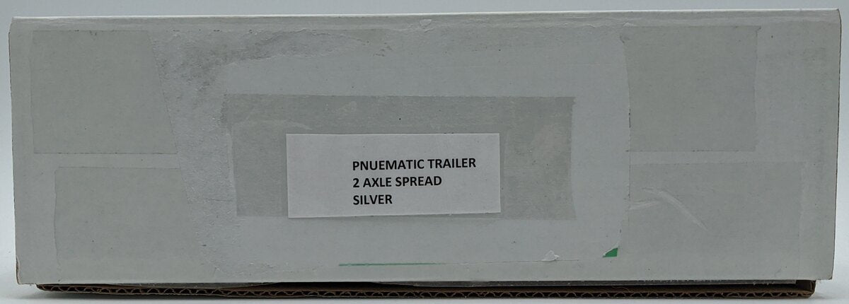 Custom Built 1:50 Diecast Custom 2 Axle Covered Pneumatic Trailer Silver/Box