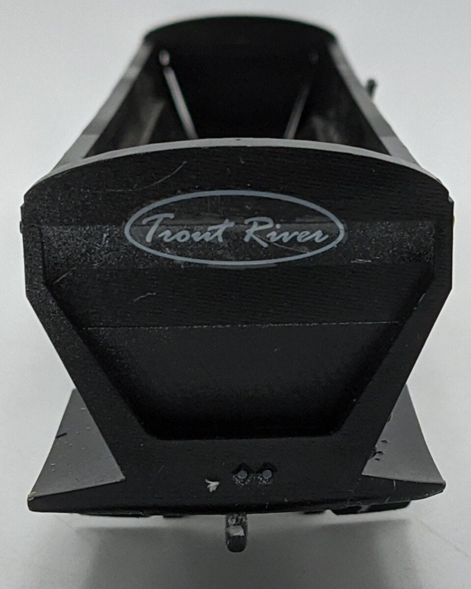 Custom Built 1:50 Diecast Custom Trout River 8 Axle Live Bottom Trailer Black/Box