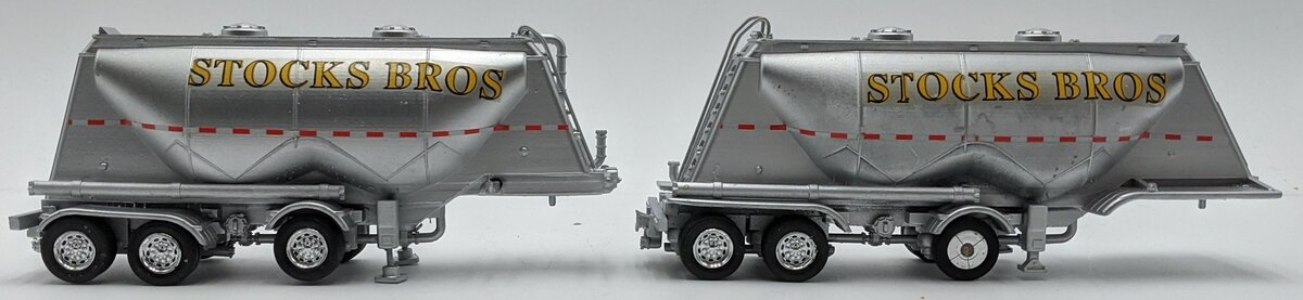 Custom Built 1:50 Diecast Custom Set Pneumatic Trailers w/Dolly (Set of 2)