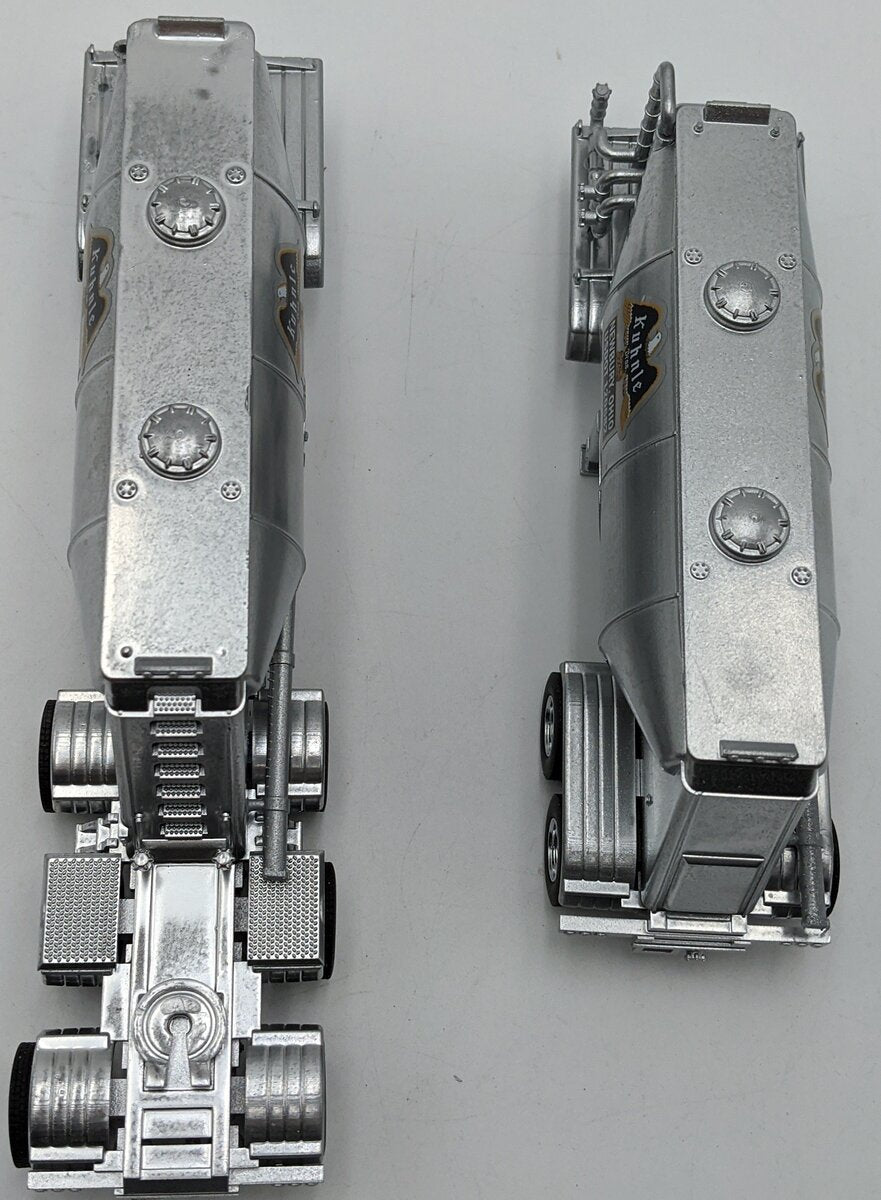 Custom Built 1:50 Diecast Custom Set Doubles B Train Pneumatic Trailers Silver VG