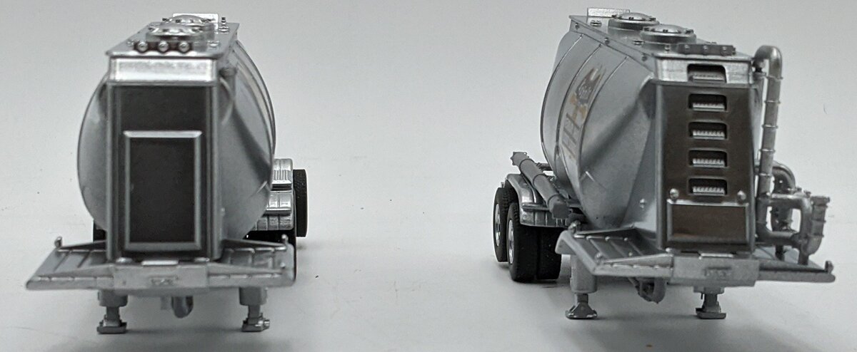 Custom Built 1:50 Diecast Custom Set Doubles B Train Pneumatic Trailers Silver VG