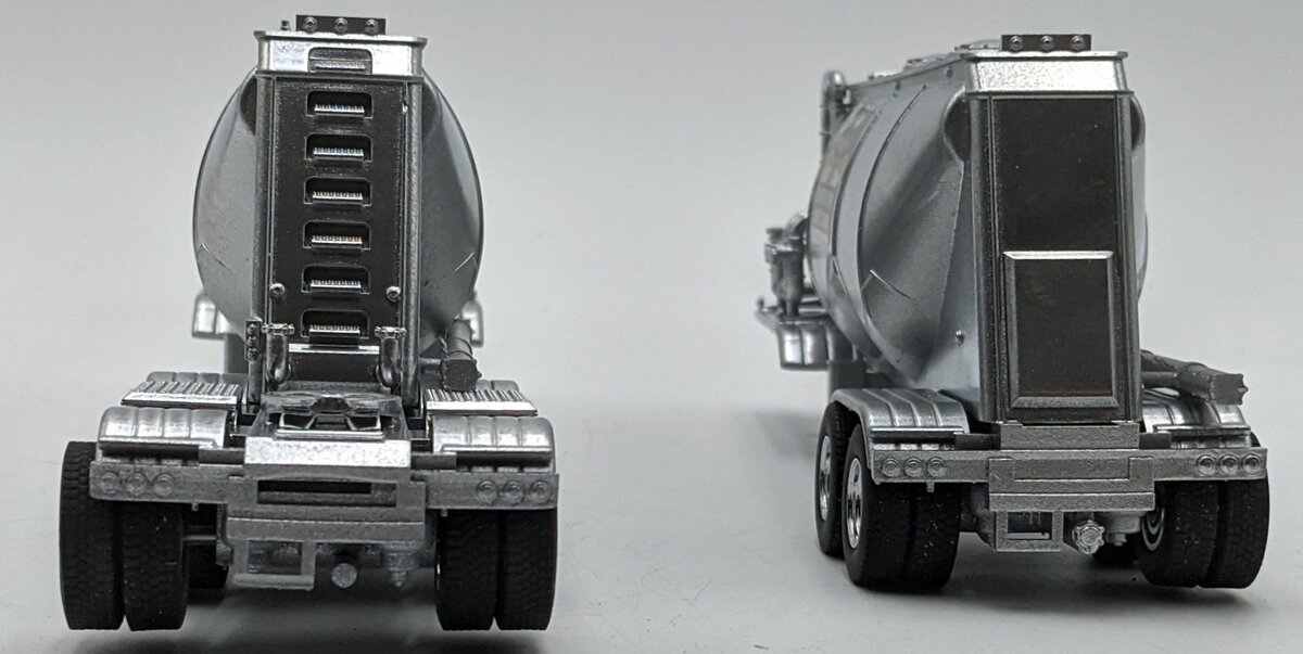 Custom Built 1:50 Diecast Custom Set Doubles B Train Pneumatic Trailers Silver VG