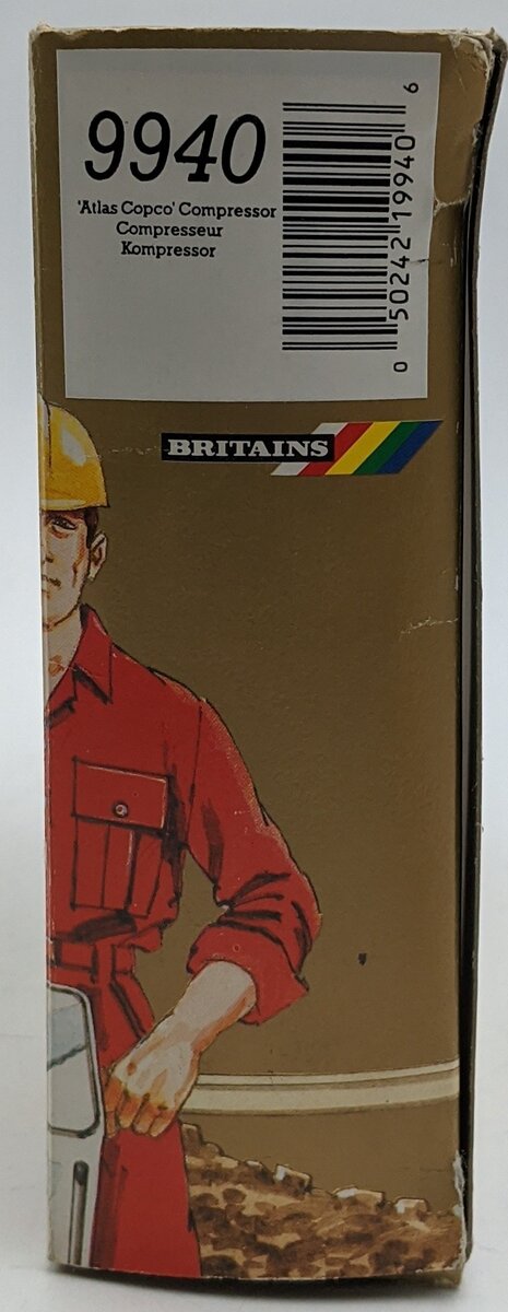 Atlas Copco 9940 Diecast Britian's Air Compressor w/ Man/Jack Hammer NIB