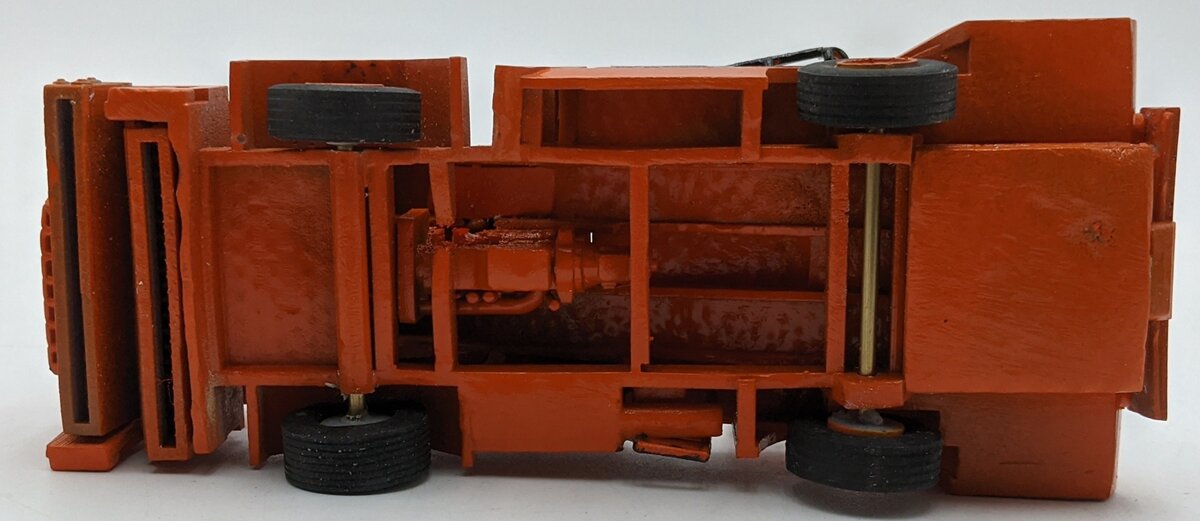 Custom Built 1:50 Diecast Custom Etnyre Asphalt Chip Distributor Orange/Box