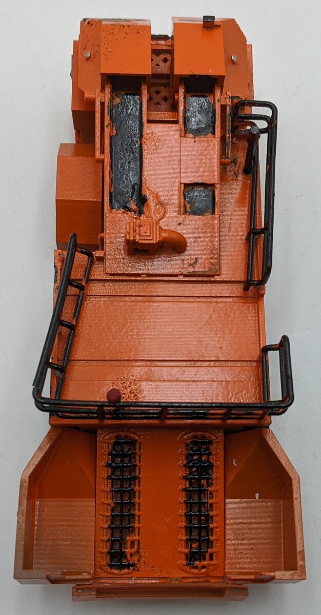 Custom Built 1:50 Diecast Custom Etnyre Asphalt Chip Distributor Orange/Box