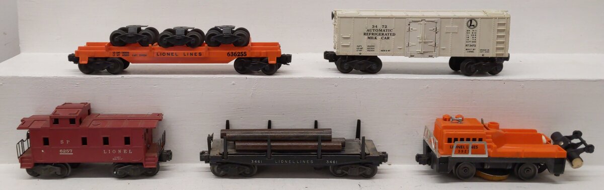 Lionel Vintage O Gauge Freight Cars w/Loads #3472,636255,3927,6257,3461 [5] VG