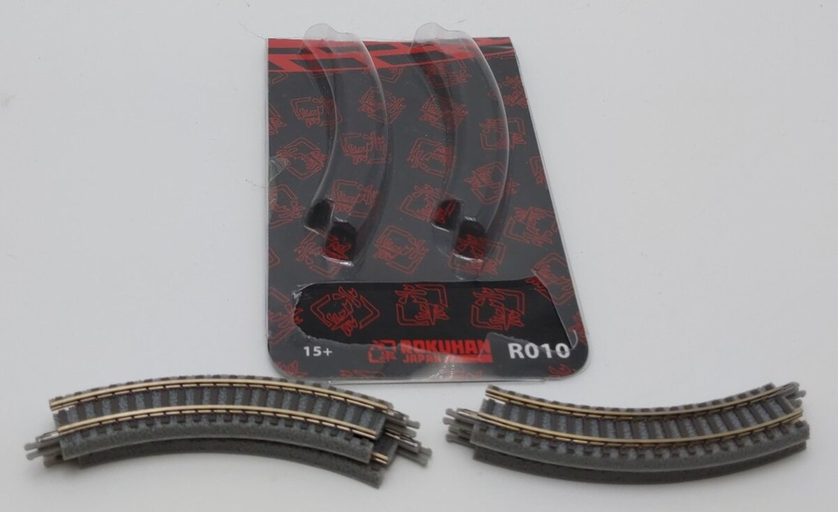 Rokuhan R010 Z Gauge Classic Track Curved Track R95mm 45 Degree (Pack of 4) LN/Box