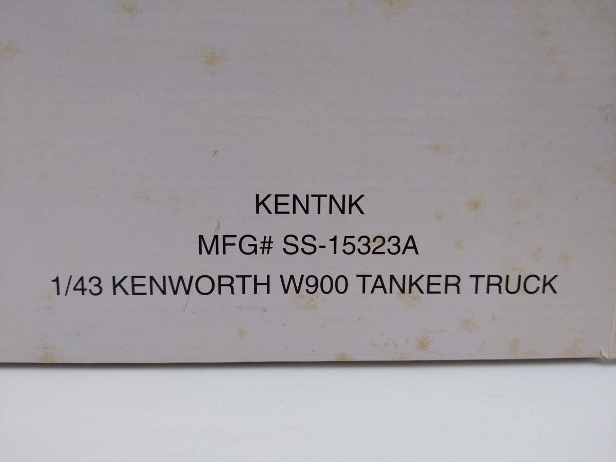 New-Ray 15323 1:43 Black Kenworth W900 Semi Truck W/Tanker Diecast EX/Box