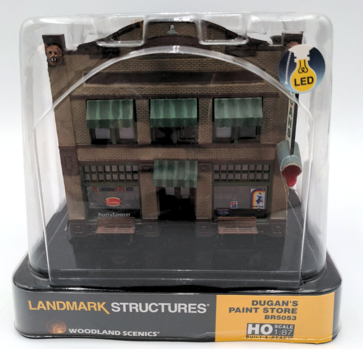 Woodland Scenics BR5053 HO Built-&-Ready Dugan's Paint Store Building VG/Box