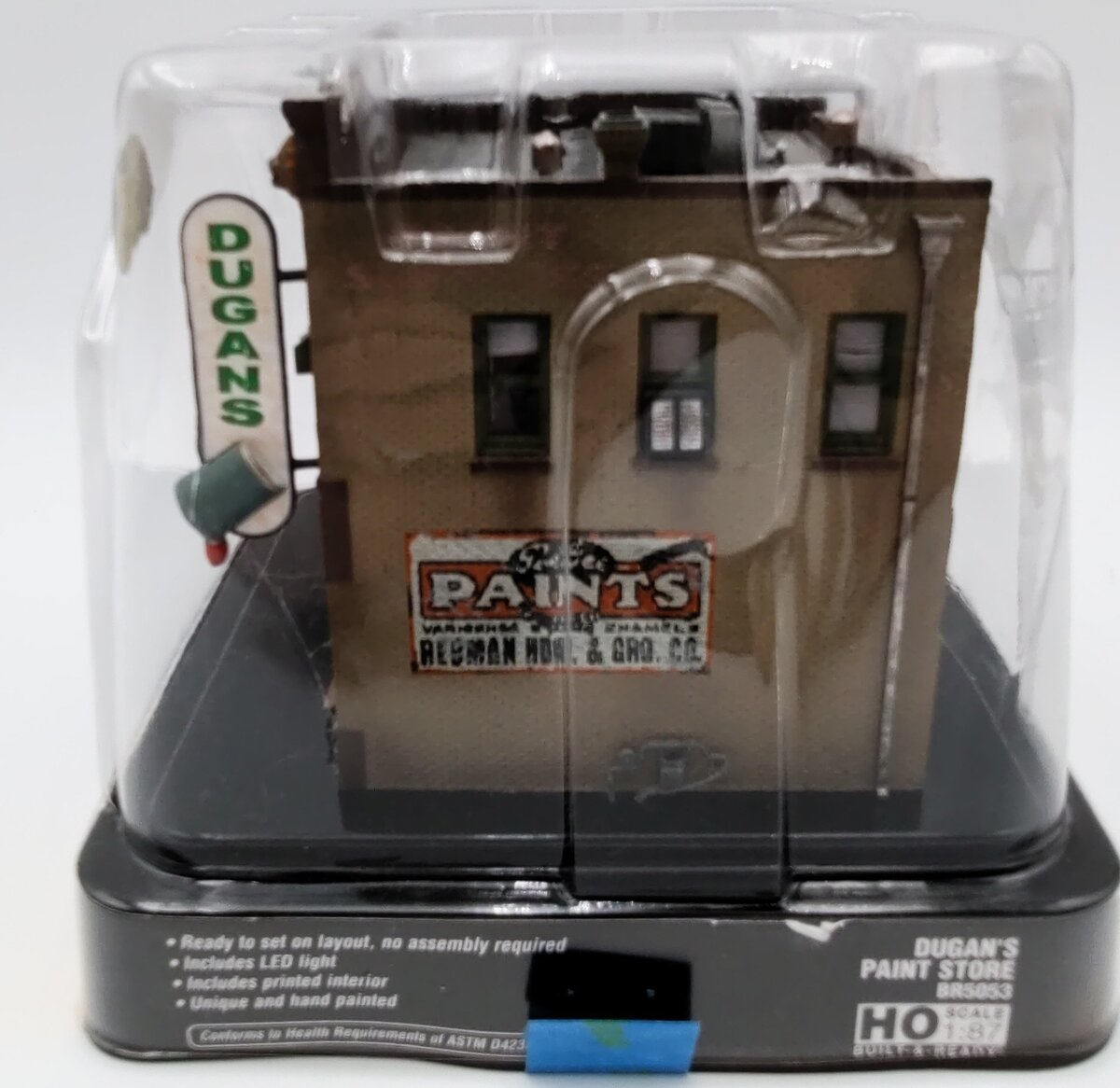 Woodland Scenics BR5053 HO Built-&-Ready Dugan's Paint Store Building VG/Box
