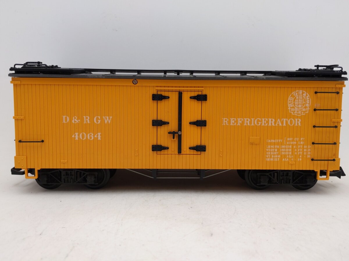 LGB 4064 G Scale D&RGW Woodside Refrigerator Car EX