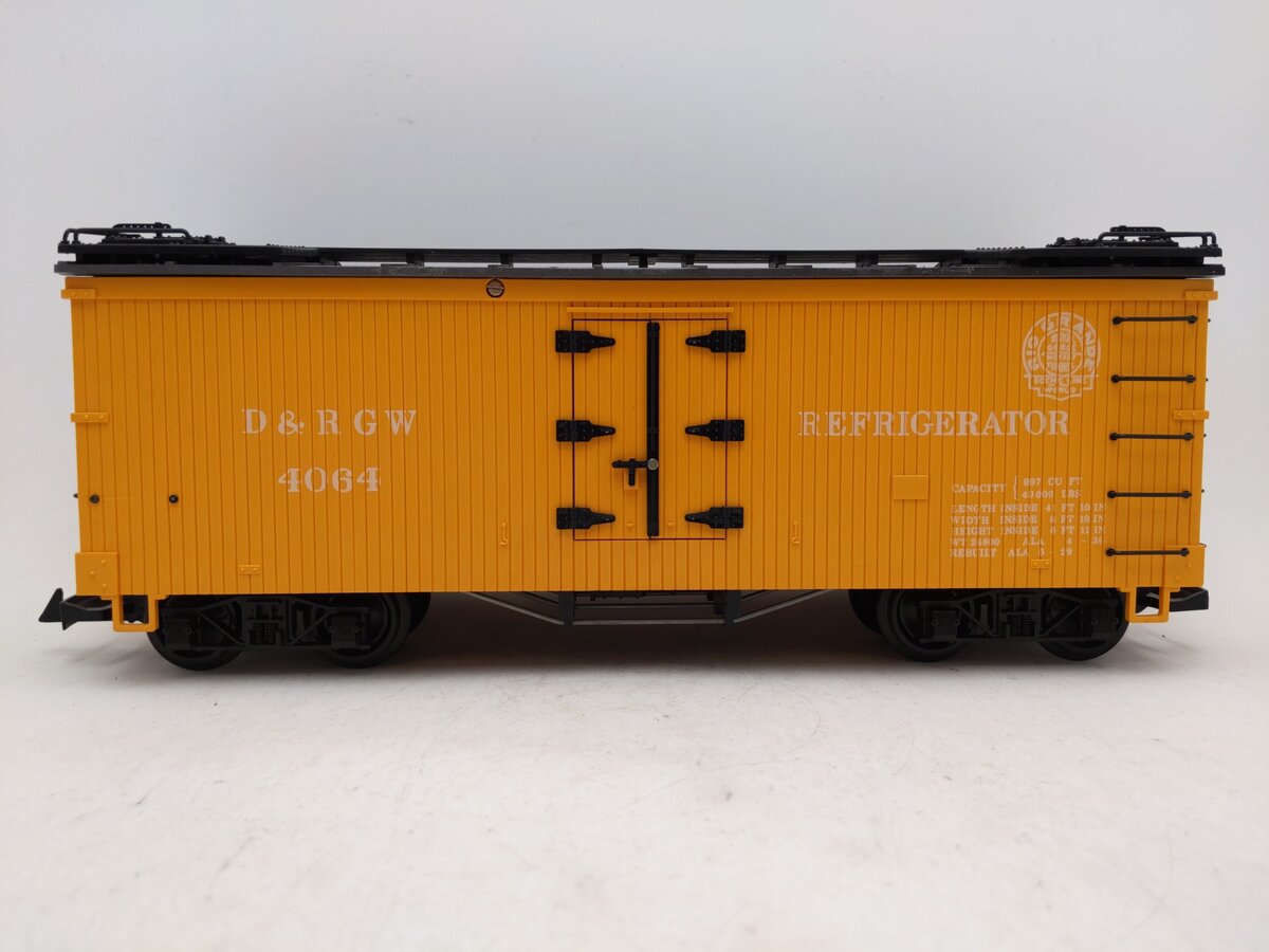 LGB 4064 G Scale D&RGW Woodside Refrigerator Car EX