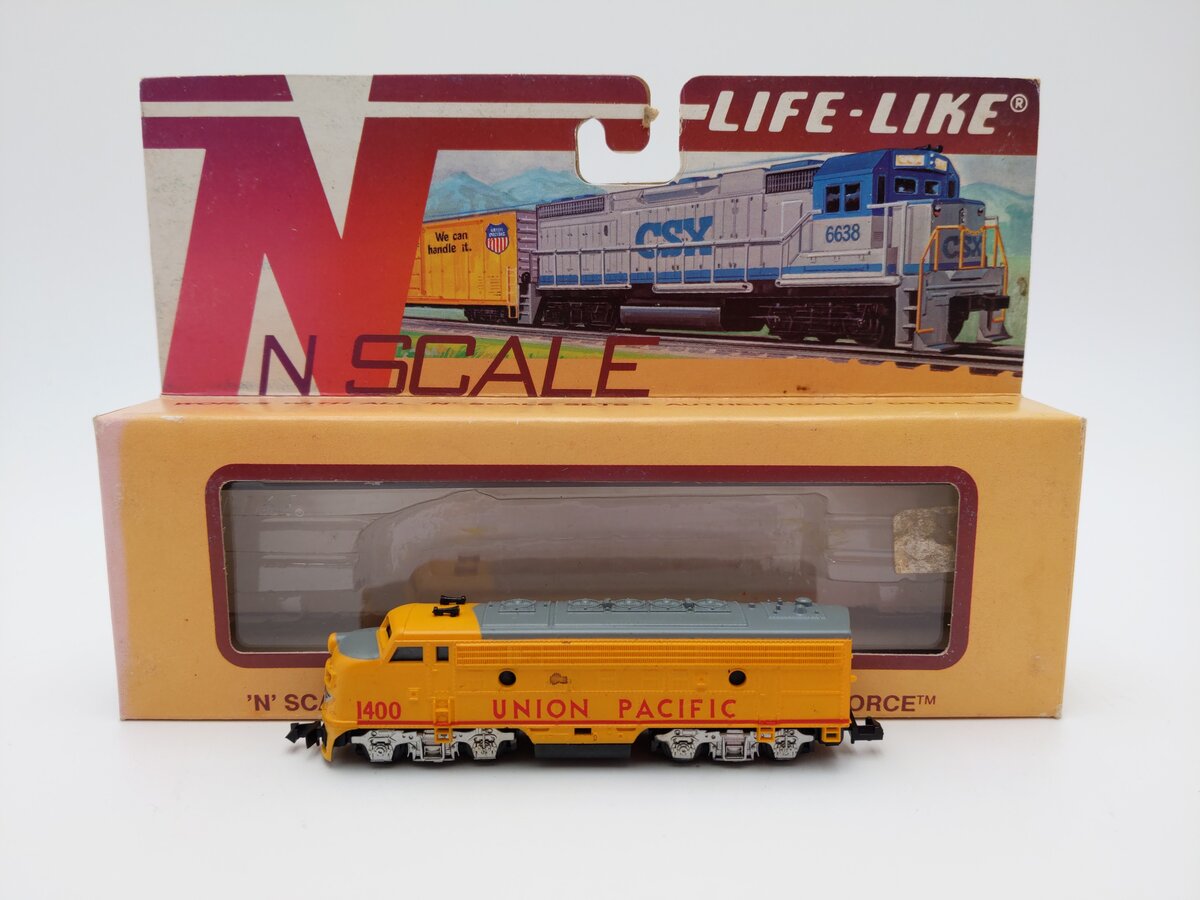 Life Like 7752 N Scale Union Pacific F7 Diesel Locomotive #1400 EX/Box